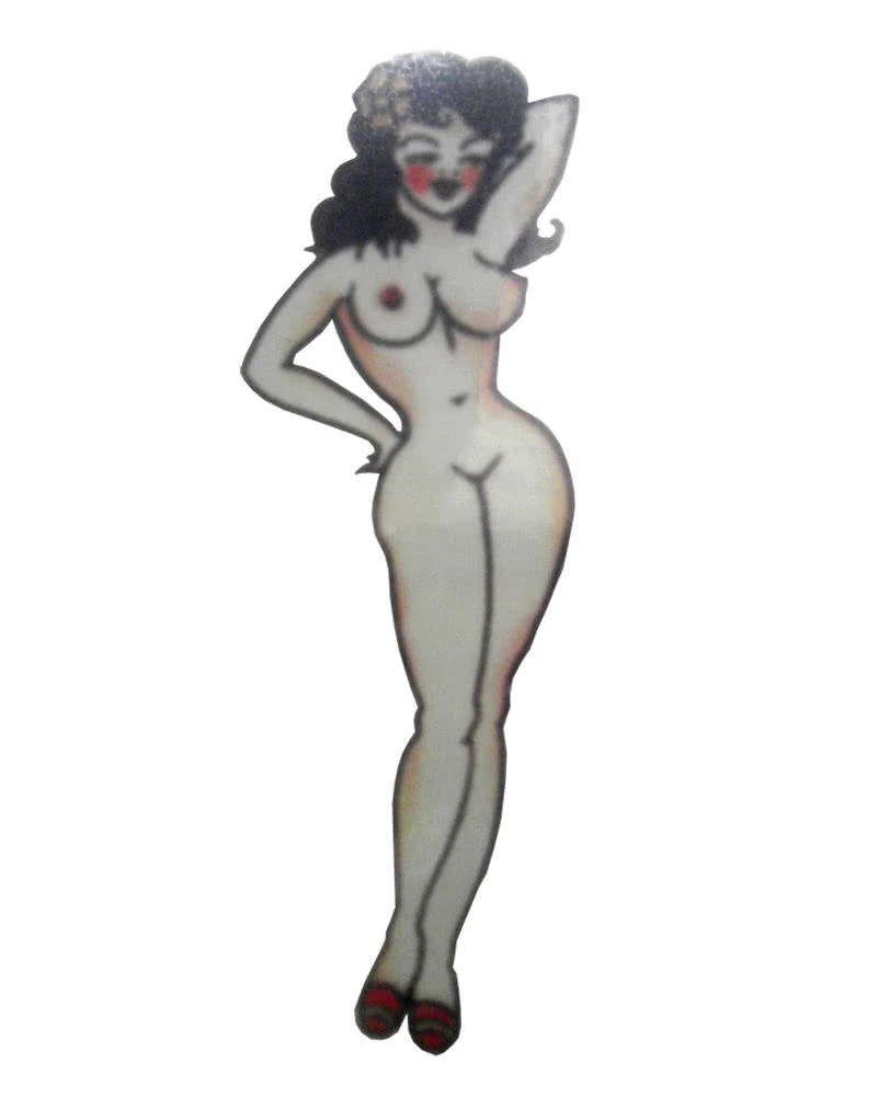 Aufklebe Tattoo Piraten Pin Up Girl
