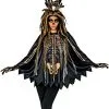 Voodoo Priesterin Poncho -Halloween Make up Verkäufe voodoo priesterin poncho voodoo priestess poncho halloween kostuem voodoo kostuem 52054 01