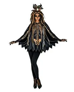 Voodoo Priesterin Poncho -Halloween Make up Verkäufe voodoo priesterin poncho voodoo priestess poncho halloween kostuem voodoo kostuem 52054 04