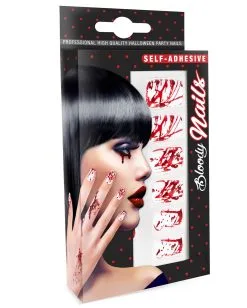 Weiße Fingernägel Mit Blutspritzer 12 St. -Halloween Make up Verkäufe weisse fingernaegel mit blutspritzern halloween fingernaegel white fingernails with bloodsplatter 36712 03