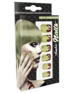 Zombie Fingernägel 12 St. -Halloween Make up Verkäufe zombie fingernaegel selbstklebend zombie fingernails self adhesiv halloween fingernaegel 36689 03 1