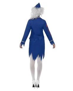Zombie Stewardess Kostüm -Halloween Make up Verkäufe zombie stewardess kostuem untote saftschubse halloween verkleidung blutige flugbegleiterin kostuem 20983 3
